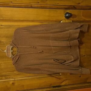 DownEast Dusty Rose Hooded Sweater